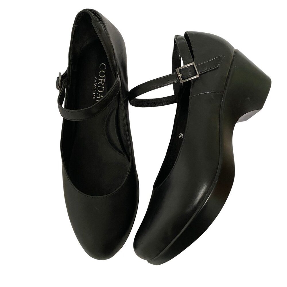 Cordani Leather Pumps with Buckle Strap